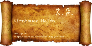 Kirnbauer Helén névjegykártya